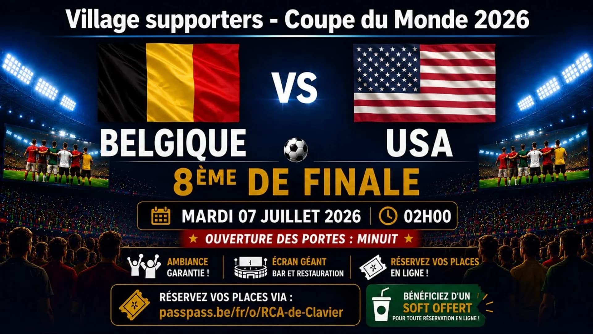 8ème de finale - Belgique VS USA