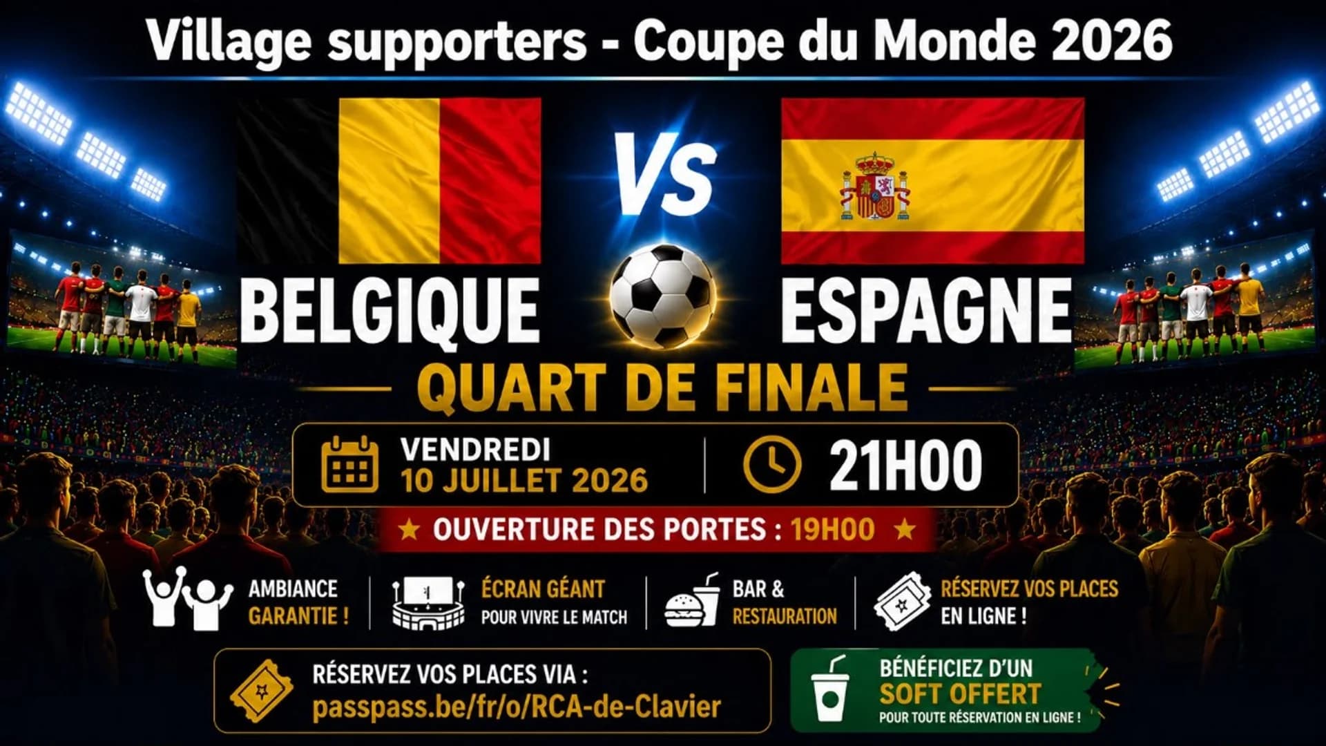 Quart de final - Belgique VS Espagne