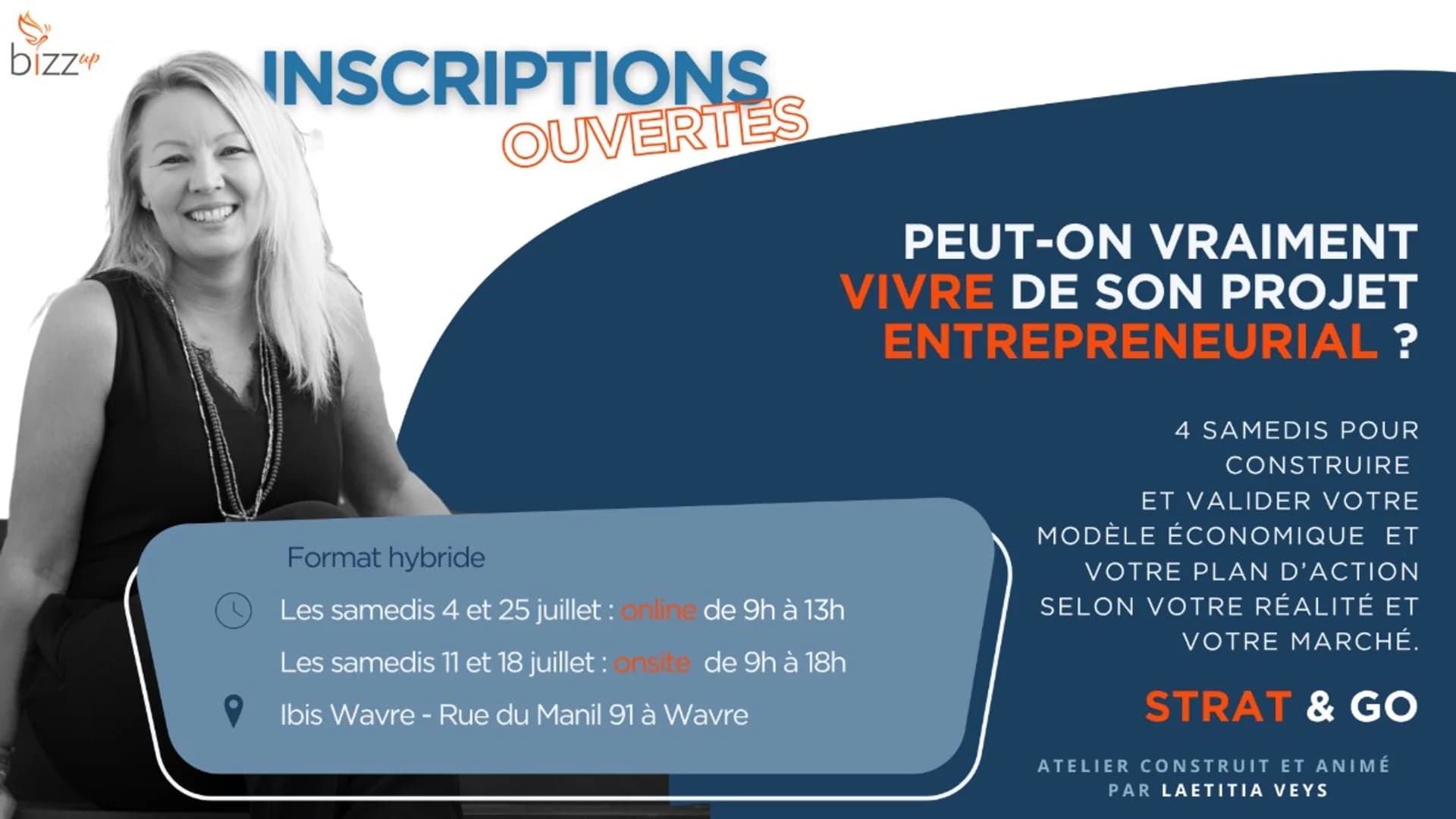 Strat&GO : Peut-on vraiment vivre de son projet entrepreneurial ? 4 samedis pour construire le modèle économique qui vous convient et valider votre projet !
