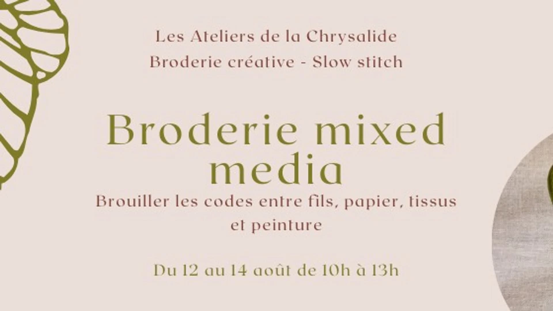 Broderie mixed media