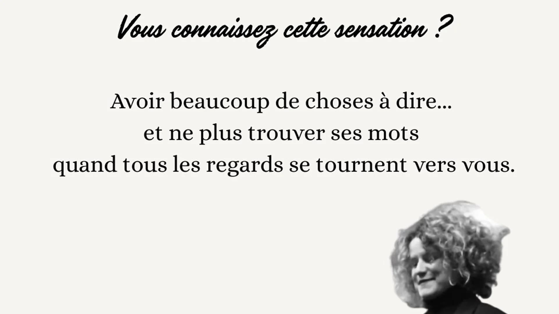 Oser prendre la parole — Voix, corps & présence