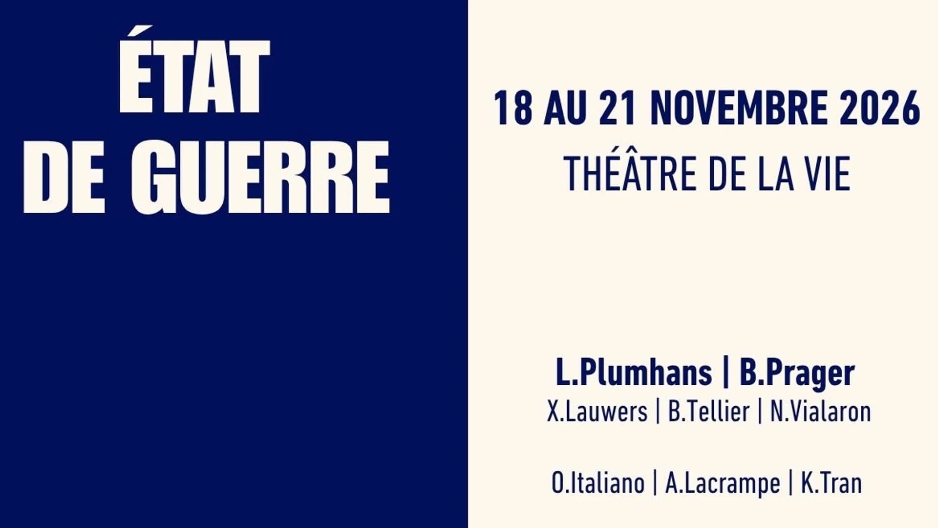 ETAT DE GUERRE - jeudi 19/11