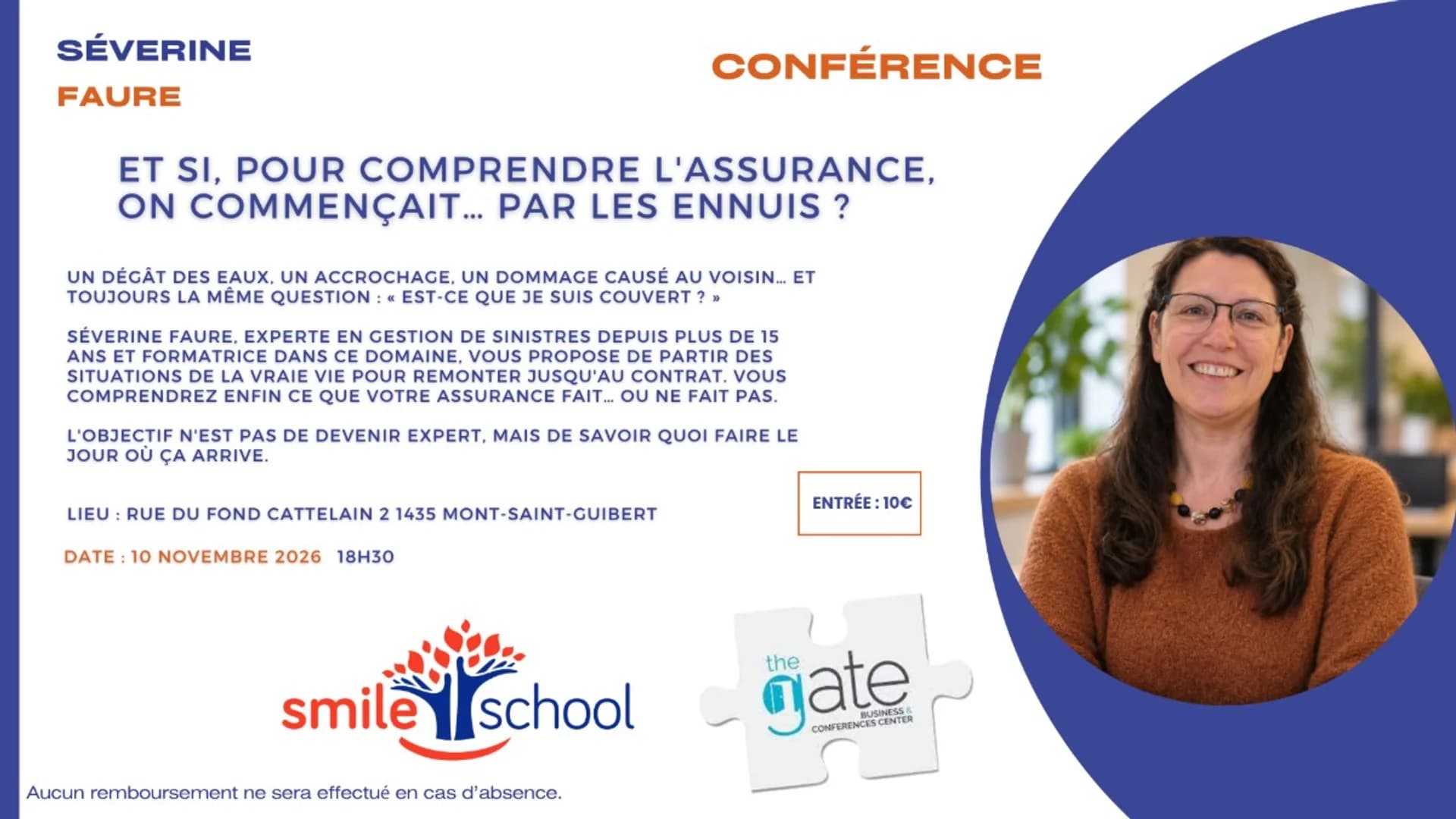 Conférence par Séverine Faure : Et si, pour comprendre l'assurance, on commençait… par les ennuis ?
