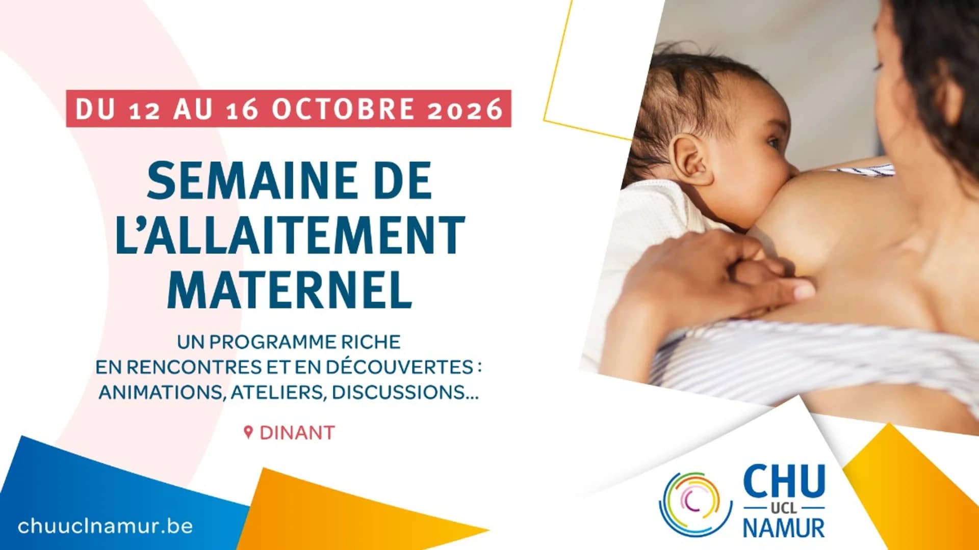 Semaine de l'allaitement 2026 | Du 12 au 15 octobre | Site de Dinant