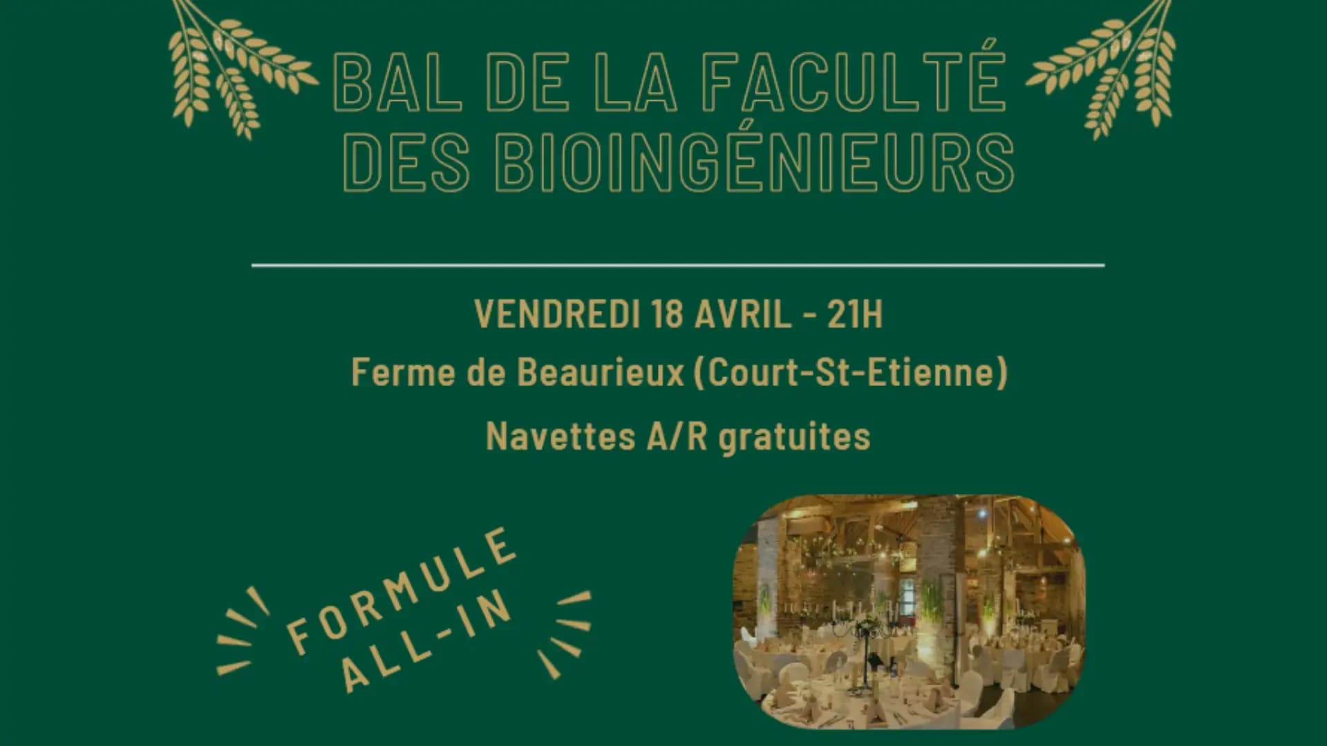 XXIIème Bal de la Faculté des Bioingénieurs 2025