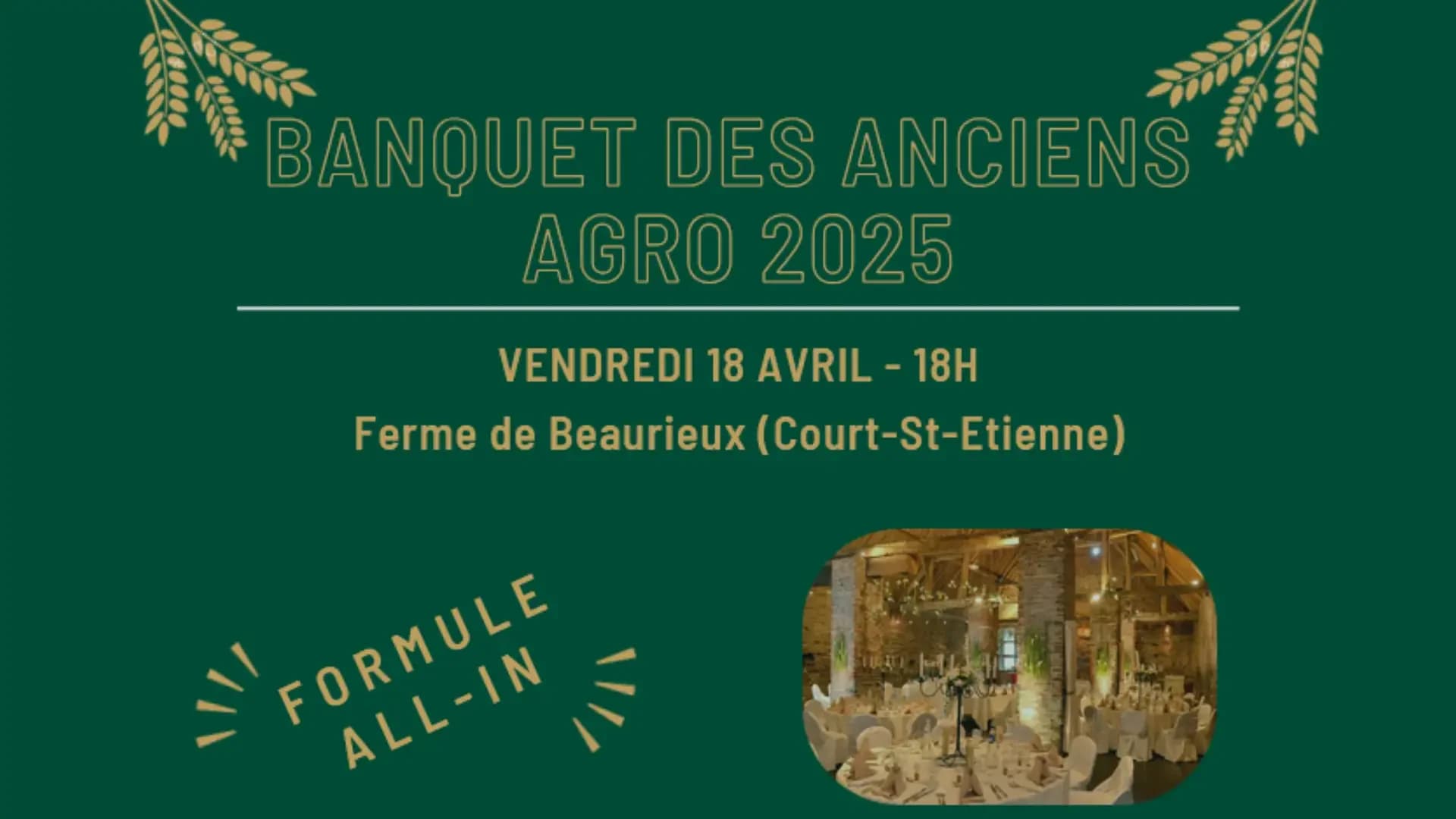 XXIIème Banquet des Anciens AGRO 2025