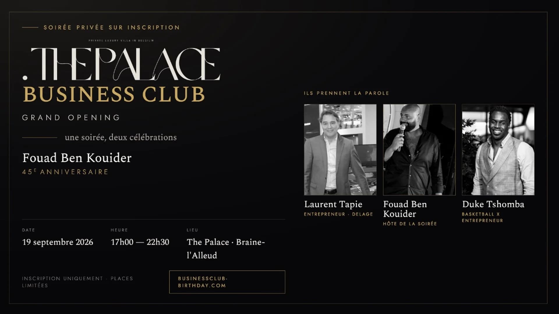 Lancement The Palace Business Club & Fouad Ben Kouider Birthday