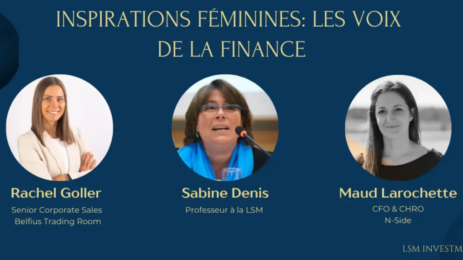 Conférence "Inspirations féminines: les voix de la finance"