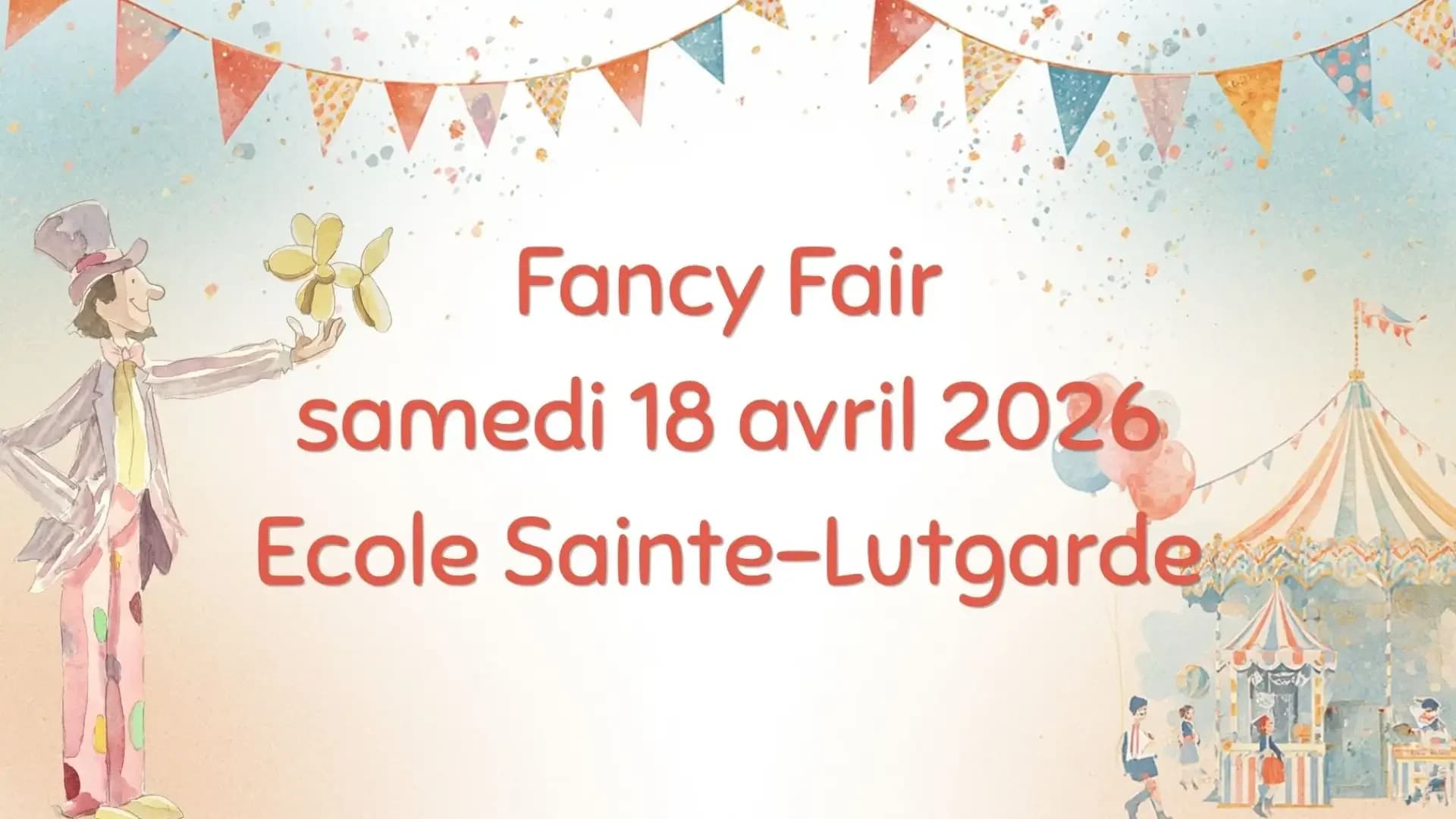 Fancy Fair 2026, samedi 18 avril, à l'école Sainte-Lutgarde, à Lasne