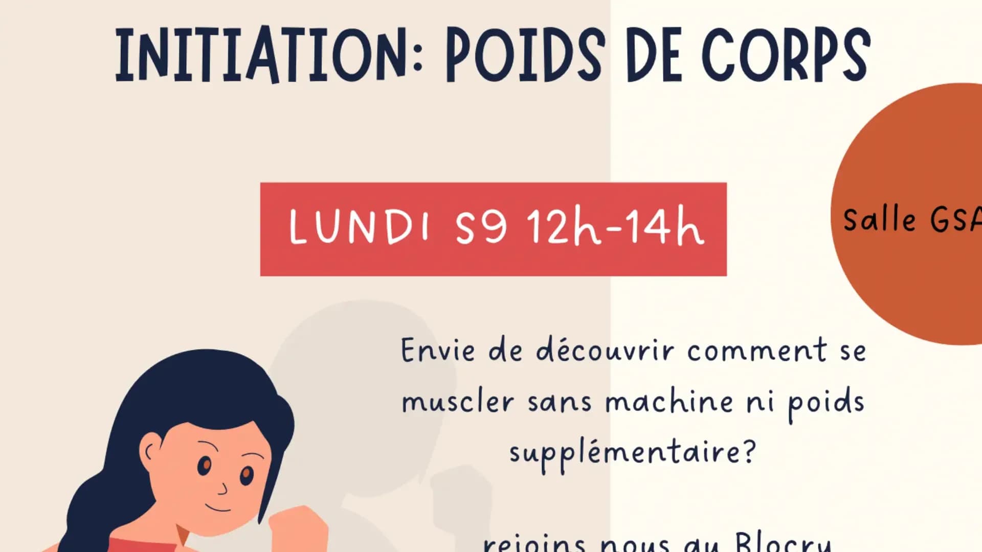 Séance initiation au poids du corps